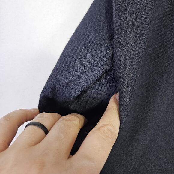 Pablo Gerard Darel Wool Blend Dress Navy Lace Minimalist Designer EUR 42 US 12 L - Picture 6 of 16